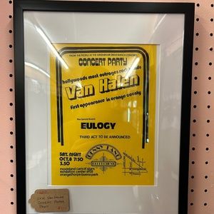 Framed Retro Concert Poster Print NWOT